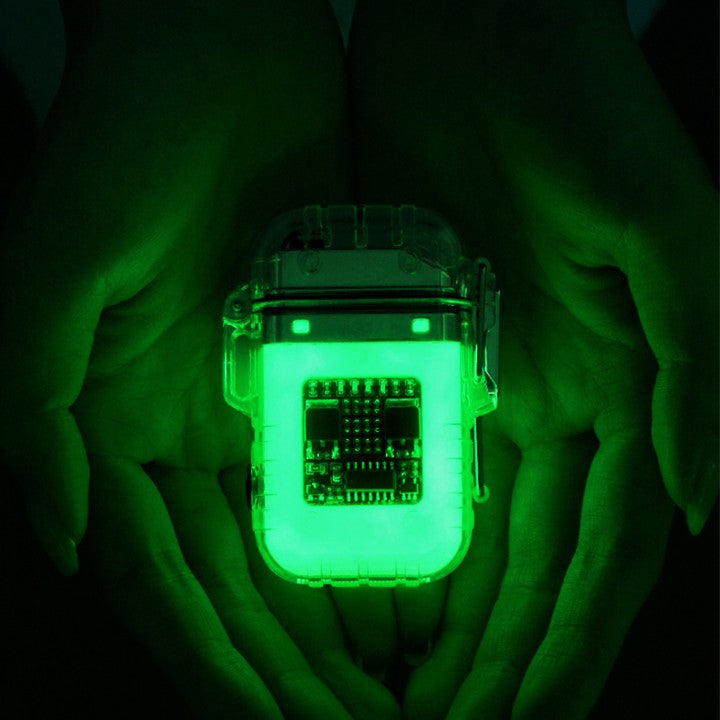 Transparent Keychain Plasma Lighter