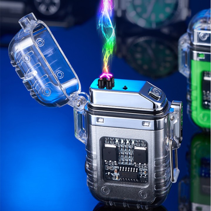 Transparent Keychain Plasma Lighter