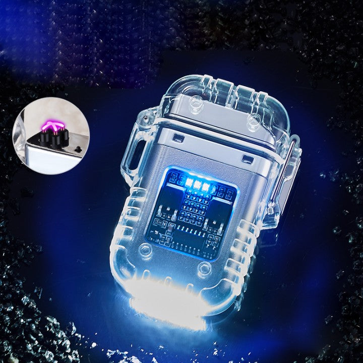 Transparent Keychain Plasma Lighter