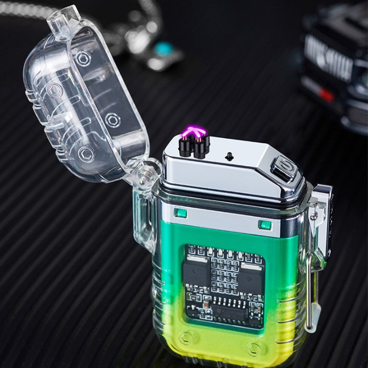 Transparent Keychain Plasma Lighter